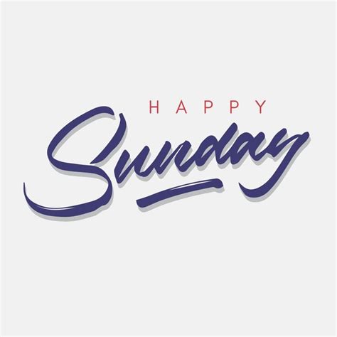 Premium Vector A Colorful Happy Sunday Text On A White Background