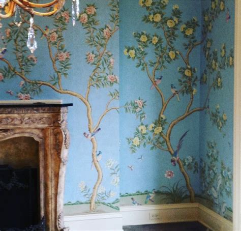 Pin by Gracie Studio on Gracie handpainted wallpapers - Graciestudio | Hand painted wallpaper ...