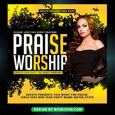 Praise Worship Flyer Psd Template Design Wowjohn