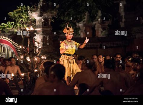 Kecak Fire Dance Performance In Ubud Bali Indonesia Stock Photo Alamy