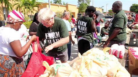 Seed of hope ministries offers occasional food distributions, information on facebook; Farm Share Food Distribution -- Hope for Miami - YouTube