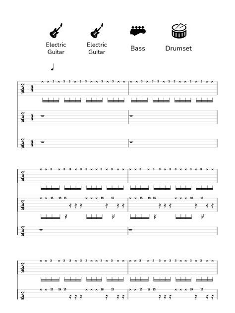 skrillex bangarang guitar and bass sheet music jellynote