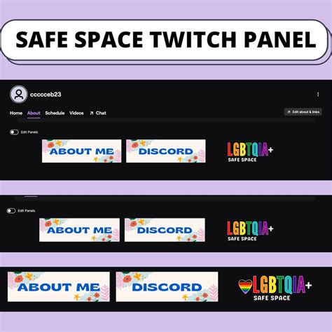 Lgbtqia Safe Space Twitch Panels Pride Twitch Panel Stream Etsy Singapore