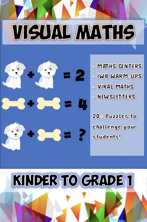 Order Of Operations Visual Maths Puzzles Grade K 2 Kindergarten