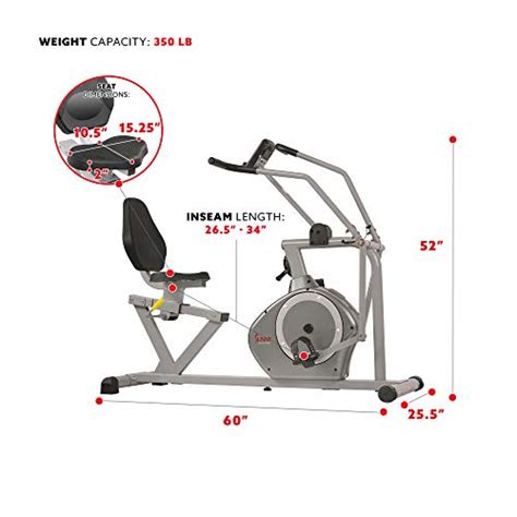 The exerpeutic magnetic recumbent exercise bike comes completely disassembled. Sunny Health & Fitness Magnetic Recumbent Bike Exercise Bike, 350lb High Weight Capacity, Cross ...