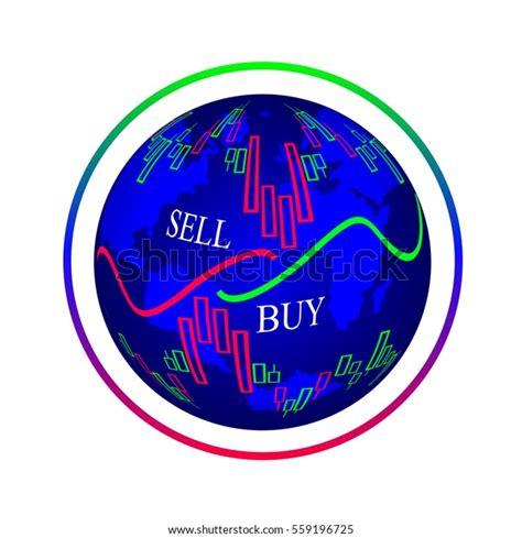 Stock Market Logo Vector Illustration Globe Stock Vector Royalty Free