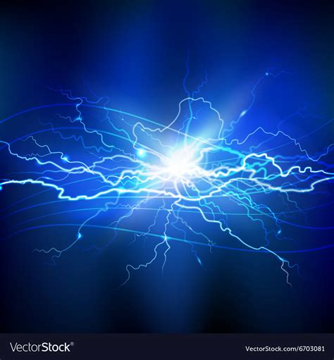 Blue Lightning Background Royalty Free Vector Image