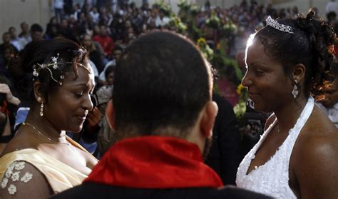 brazil gays celebrate first mass wedding the world from prx