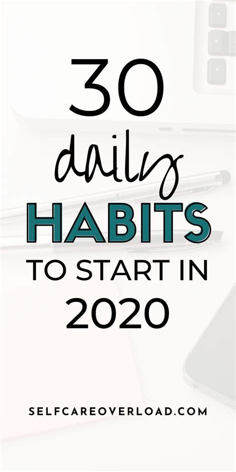 30 Daily Habits to Start in 2020 - Self-Care Overload in 2020 | Daily ...