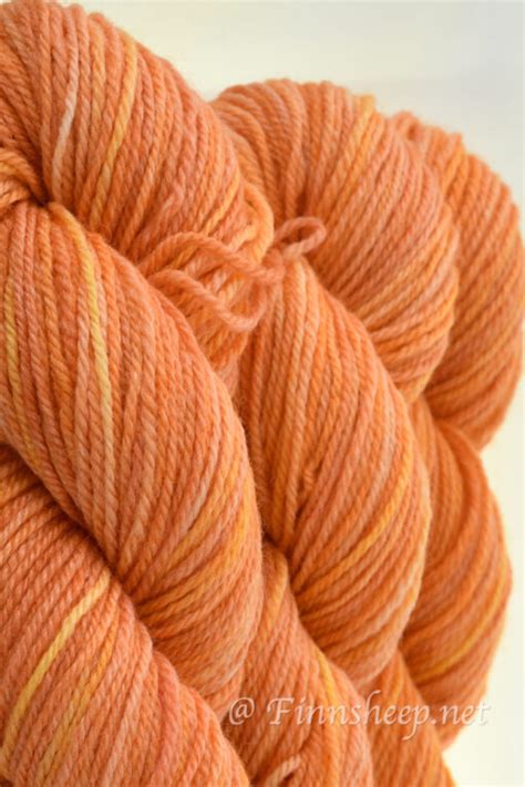 Local Wool And Bamboo 3 Ply Tangerine Variegated Yarn Worsted Weight