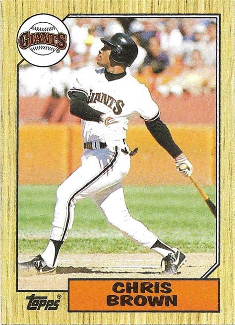 Chris Brown 1987 Topps 180 San Francisco Giants Baseball Card