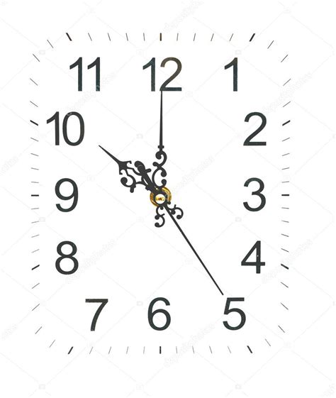 Wall Clock Isolated On White Background Showing Time — Stock Photo