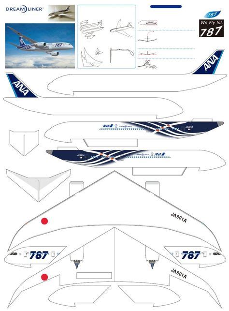 airplane B787 01 Aviões de papel Avião de papel Aeromodelos