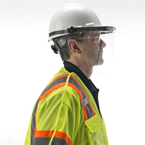 Hard Hat Face Shield Duo Safety™ Tritan™ Face Shield Cf Recycler Supply