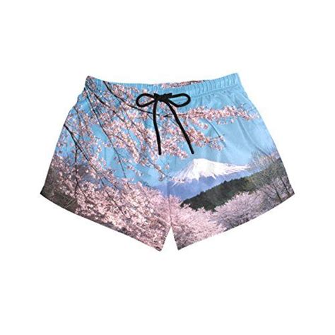 Cherry Blossom Sakura Womens Casual Shorts Summer Drawstring Pantss L Drawstring Pants