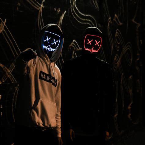 Friends Wallpaper 4k Anonymous Led Masks Dark