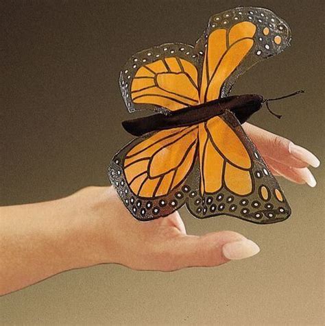 Mini Butterfly Monarch Finger Puppet From Folkmanis