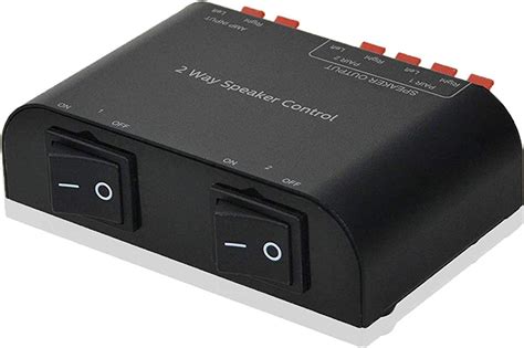 A Adwits Selector De Altavoces Box Us 2 Zone Speaker Switch Amazon