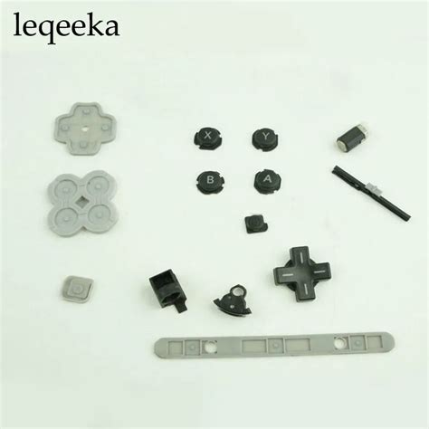 Complete Black Button Set Rubber Pad Hinge Parts Lock Axle Shaft Hinge Barrel For Nintendo 3ds