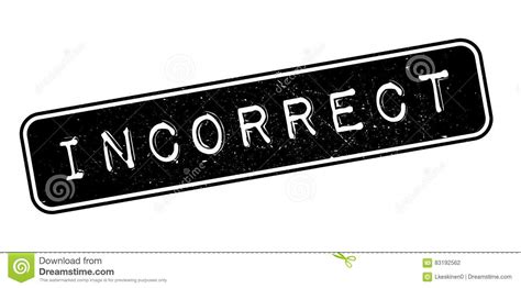Incorrect Rubber Stamp Stock Illustration Illustration Of Fallacious