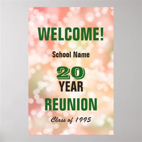 Class Reunion Welcome Sign Poster Zazzle