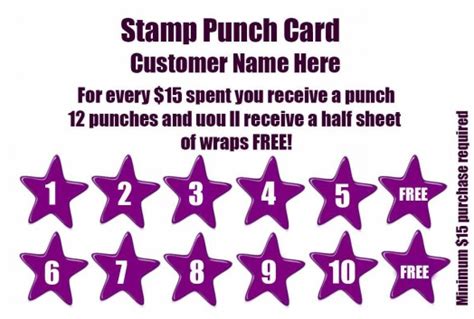 25 free punch reward card templates [word pdf] templatedata