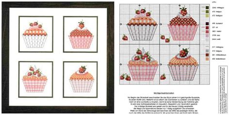 When cross stitching on 14 count aida it is best to use a piece which consists of two threads. Cross Stitch : Cupcake Cross Stitch Patterns