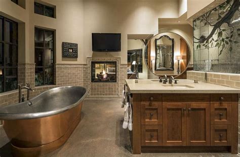 You can choose to leave the wood natural do not be afraid to use some patterns in a craftsman bathroom. 25 Craftsman Style Bathroom Designs (Vanity, Tile ...