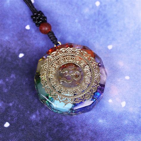 Om Symbol Chakra Healing Energy Orgone Pendant Necklace