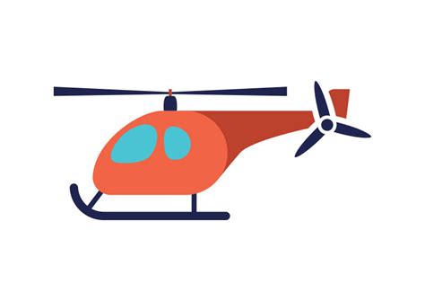 Helicopter Flat Vector Illustration