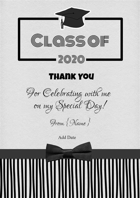 8 Free Printable Graduation Thank You Cards Graduation Thank You