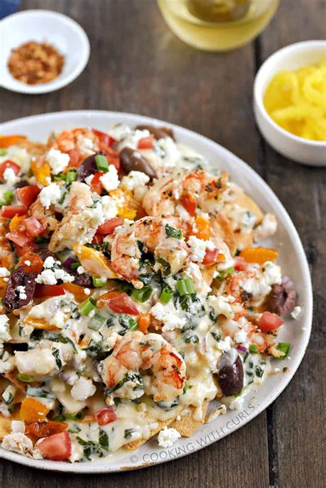 greek seafood nachos cooking with curls