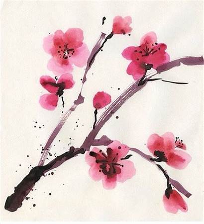 Cherry Blossom Tattoo Painting Watercolor Tattoos Brush