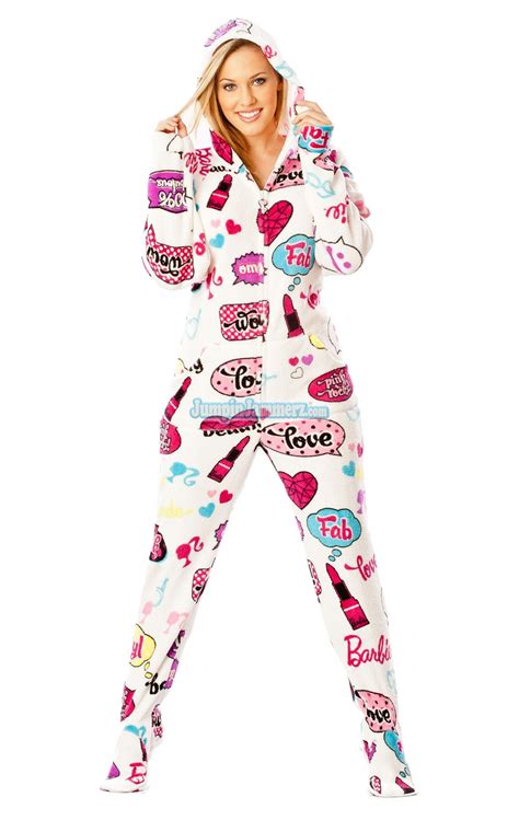 Barbie Omg Barbie Footed Pajamas Pajamas Footie Pjs Onesies One Piece Adult Pajamas