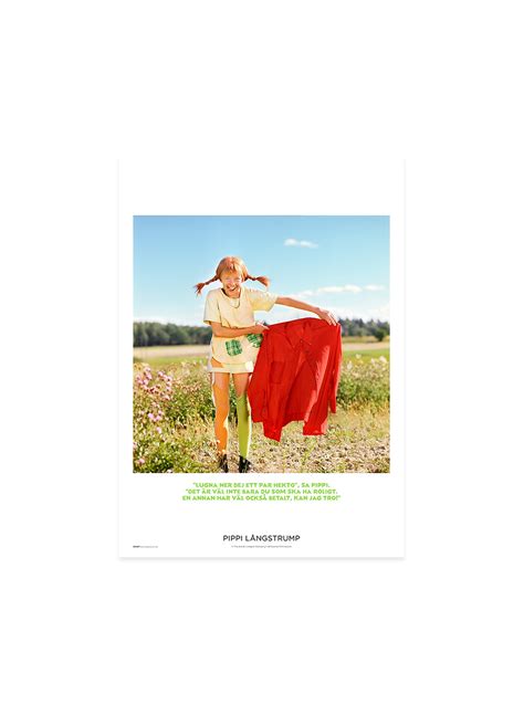 Poster Pippi Longstocking Lugna Ner Dig Astrid Lindgren