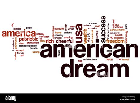 American Dream Word Cloud Concept With Patriotic Independence Related