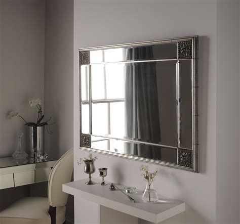 elegance silver contemporary mirror range of sizes rectangular wall mirror