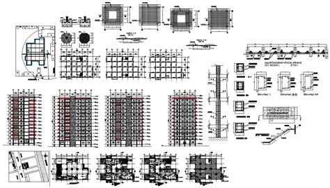 Autocad Dwg Drawing File Having The Section And Elevation Details Of