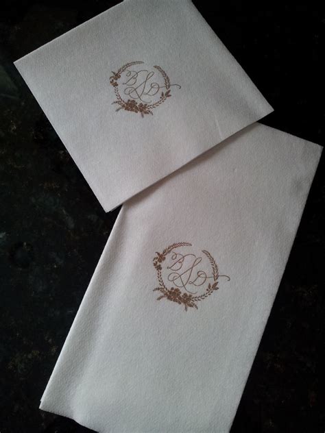 Custom printed guest towels personalized with logo for your promotional event. Beautiful Wedding Guest Towels and Napkins....Linen-like ...
