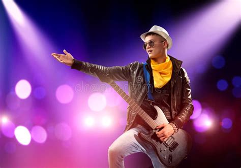 Rock Star On Stage Stock Photo Image Of Musician Entertainment 73803428