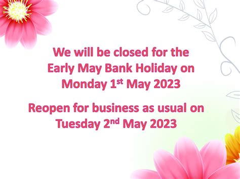 Early May Bank Holiday 2023