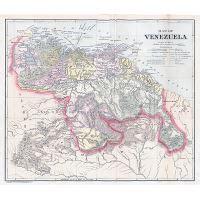 Detallado mapa topográfico de Venezuela Venezuela América del Sur