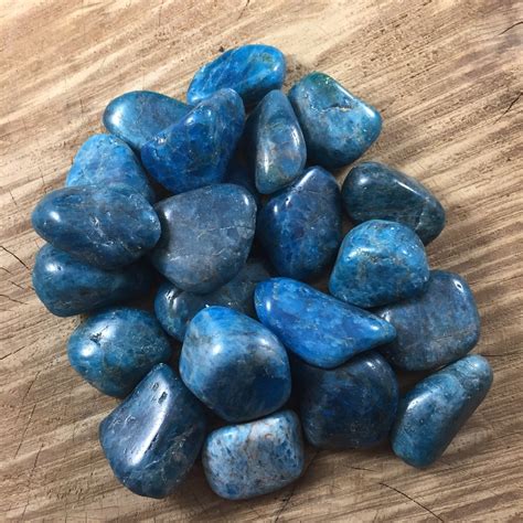 Apatite Tumbled Stone Blue Apatite Blue Stone Healing Etsy Blue