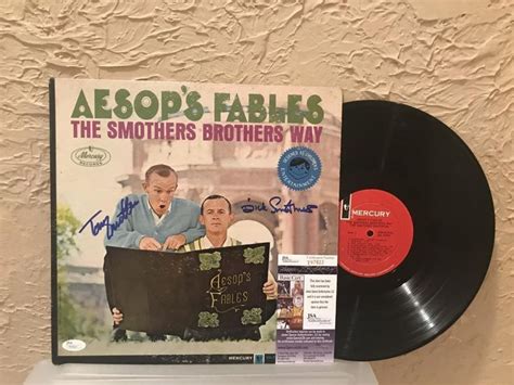 The Smothers Brothers Aesops Fables Signed Autographed Vinyl Record