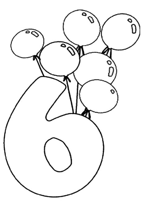 Printable Number 6 Coloring Page Free Printable Coloring Pages For Kids