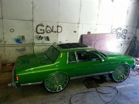 Custom Green Box Chevy Donk Cars Lowrider Model Cars