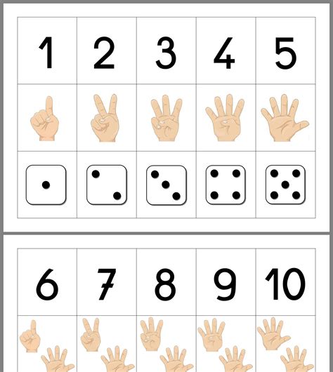 The Printable Counting Game With Hands And Numbers