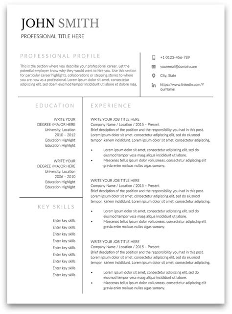 Belfast: Resume Template | Job resume samples, Resume examples, Best resume template