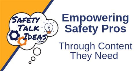 Safety Talk Ideas Toolbox Topics Safety Professional Resources