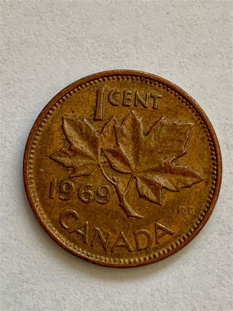 Extremely Rare 1969 Penny 1969 1 Cent Canadian Coin Double Etsy